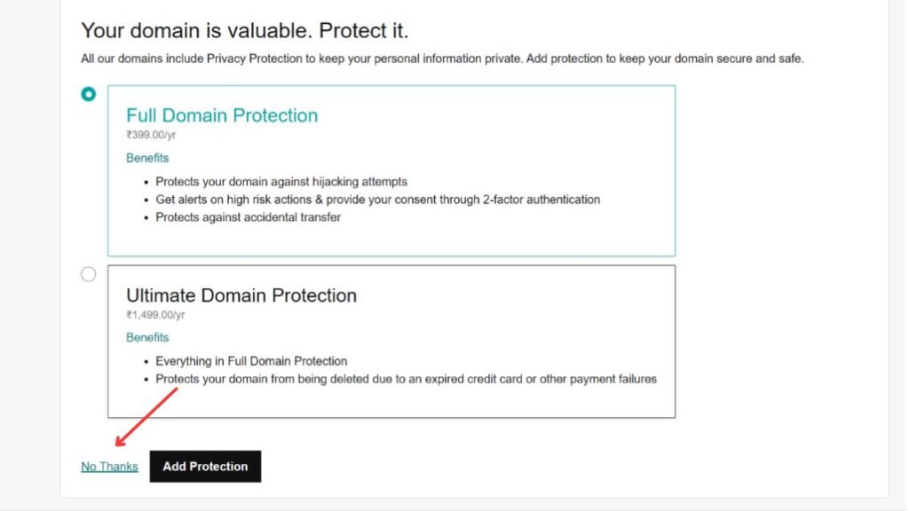 godaddy domain transfer process page